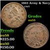 1863 Army & Navy Civil War Token 1c Grades Select AU