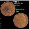 1928-s Lincoln Cent 1c Grades f+