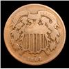 Image 2 : 1864 Large Motto Two Cent Piece 2c Grades vg+