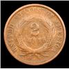 Image 3 : 1864 Large Motto Two Cent Piece 2c Grades vg+