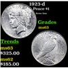 Image 1 : 1923-d Peace Dollar $1 Grades Select Unc