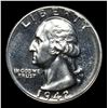 Image 2 : Proof 1942 Washington Quarter 25c Grades GEM+ Proof