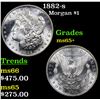 Image 1 : 1882-s Morgan Dollar $1 Grades GEM+ Unc