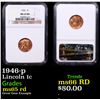 Image 1 : NGC 1946-p Lincoln Cent 1c Graded ms65 rd By NGC