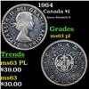 Image 1 : 1964 Canada Dollar $1 Grades Select Unc PL