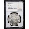 Image 2 : NGC 1885-o Morgan Dollar $1 Graded ms64 BY NGC