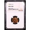 Image 2 : NGC 1935-s Lincoln Cent 1c Graded ms63 rb By NGC