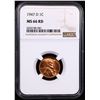 Image 2 : NGC 1947-d Lincoln Cent 1c Graded ms66 rd By NGC