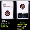 Image 1 : NGC 1967-p Lincoln Cent 1c Graded ms66 rd By NGC