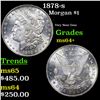 Image 1 : 1878-s Morgan Dollar $1 Grades Choice+ Unc