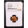 Image 2 : NGC 1951-s Lincoln Cent 1c Graded ms64 rd By NGC