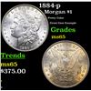 Image 1 : 1884-p Morgan Dollar $1 Grades GEM Unc
