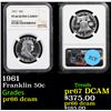 Image 1 : Proof NGC 1961 Franklin Half Dollar 50c Graded pr66 dcam By NGC