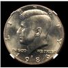 Image 2 : NGC 1986-d Kennedy Half Dollar 50c Graded ms66 By NGC