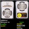 Image 1 : NGC 1884-o Morgan Dollar $1 Graded ms64 By NGC