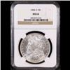 Image 2 : NGC 1884-o Morgan Dollar $1 Graded ms64 By NGC
