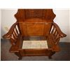 Image 2 : Antique Hall Stand with Bench, Mirror and Coat/Hat