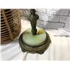 Image 2 : Stand Ashtray with Marble and Brass Base