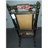 Image 5 : Antique Turned Wood Platform Upholstered Rocker