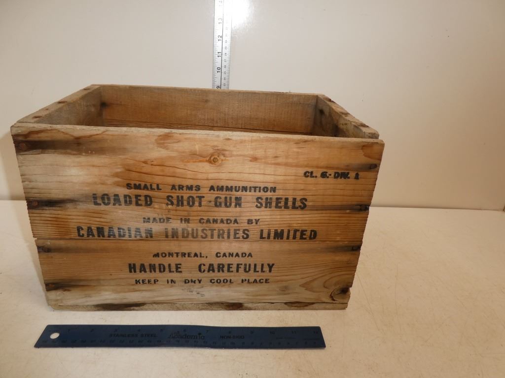 Loaded Shotgun Shells Wooden Crate