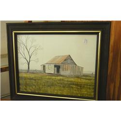 Rural, Barn, Field Transfer - Framed -