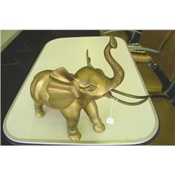 Large Brass Elephant 14" H x 16" W
