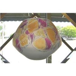 Multi-Colored Art Glass Bowl 7 1/4" H x 8" W