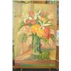 Image 1 : Floral w/Frog Painting Signed Rostor 24" W x 36" H