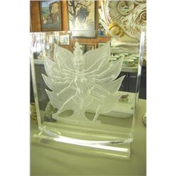 Oriental Etched Lucite Belly Dancer - Decorative -