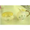 Image 1 : Belleek Cream & Sugar Set With Shamrocks 3.5" H