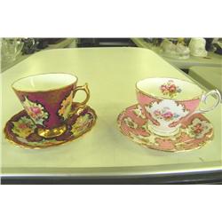 Two Bone China Cups & Saucers -