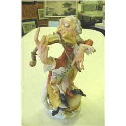 Bisque Violin Player Signed And Numbered -