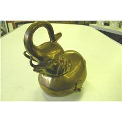 Brass Elephant Hinged Box - 5" H