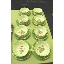 Eight Noritake Soup Bowls & Under Plates - 7.5" W