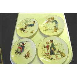 Four Seasons Norman Rockwell Collector Plates -