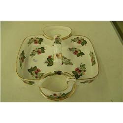Bone China Handled Cookie Dish -