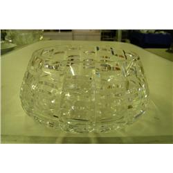 Lead Crystal Unusual Bowl - 6.5" W