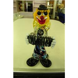 Murano Glass Clown - 6.5" H