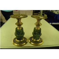 Brass Decorator Candle Sticks - 7" H