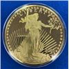 Image 1 : Year 2000 Walking Liberty One Quarter Pound (4 Troy Oz) .9999 Fine Silver Round, Gold Tint