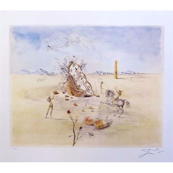 Salvador Dali COSMIC HORSEMAN  Limited Edition Plate Signed Lithograph W/COA