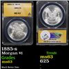Image 1 : ANACS 1885-s Morgan Dollar $1 Graded ms63 By ANACS