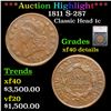 ***Auction Highlight*** 1811 Classic Head Large Cent S-287 1c Graded xf40 details By SEGS (fc)