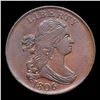 Image 2 : ***Auction Highlight*** 1806 Draped Bust Half Cent Small 6 No Stems C-1 1/2c Graded ms63 bn By SEGS 