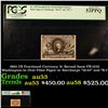 Image 1 : PCGS 1863 US Fractional Currency 5c Second Issue FR-1235 Washington In Oval Fiber Paper w/ Surcharge