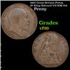 1907 Great Britain Penny 1P King Edward VII KM-794 Grades vf++