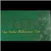 Image 2 : 1999 $1 Federal Reserve Note, BEP Uncirculated Folio Issue "Millennium Note" (Boston, MA) Grades Gem