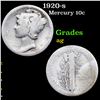 Image 1 : 1920-s Mercury Dime 10c Grades ag