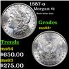 Image 1 : 1887-o Morgan Dollar $1 Grades Select+ Unc