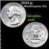 Image 1 : 1943-p Washington Quarter 25c Grades Choice AU
